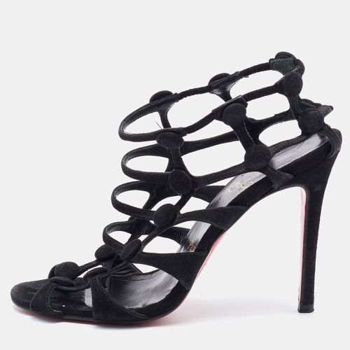 Suede Neuron Cage Ankle Strap Sandals Size 37 - Christian Louboutin - Modalova