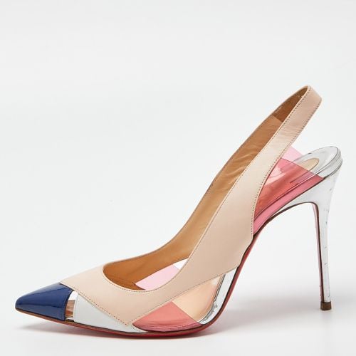 Tricolor Leather and Pvc Air Chance Slingback Sandals Size 37 - Christian Louboutin - Modalova