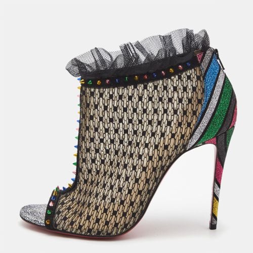 Mesh and Lace Juliettra Ankle Boots Size 37 - Christian Louboutin - Modalova