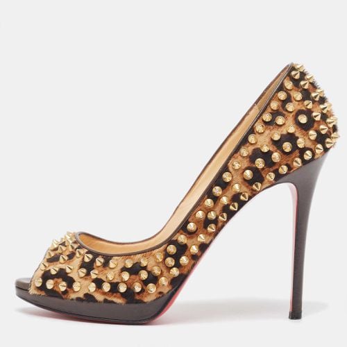 Leopard Print Calfhair Yolanda Spike Pumps Size 40.5 - Christian Louboutin - Modalova