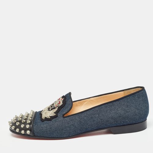 Denim Spike Smoking Slippers Size 38.5 - Christian Louboutin - Modalova