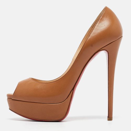 Leather Lady Peep Pumps Size 37.5 - Christian Louboutin - Modalova