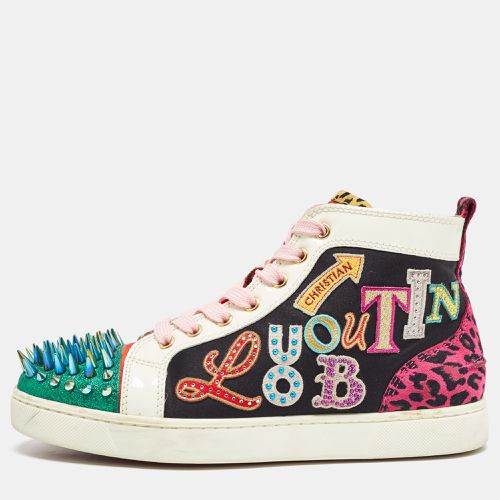 Suede and Patent Lou Spikes High Top Sneakers Size 40 - Christian Louboutin - Modalova