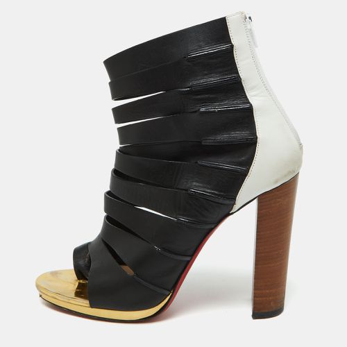 Tri Color Leather Decoupata Strappy Booties Size 39.5 - Christian Louboutin - Modalova