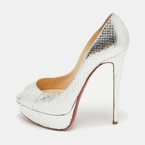 Snakeskin Embossed Leather Lady Peep Pumps Size 36 - Christian Louboutin - Modalova