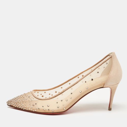 Mesh and Suede Follies Strass Pumps Size 36 - Christian Louboutin - Modalova