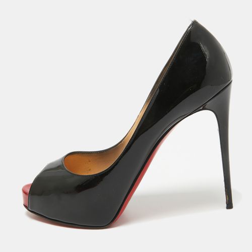 Patent Leather Very Prive Peep Toe Pumps Size 38.5 - Christian Louboutin - Modalova