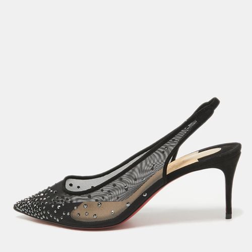 Mesh Follies Strass Slingback Pumps Size 39.5 - Christian Louboutin - Modalova