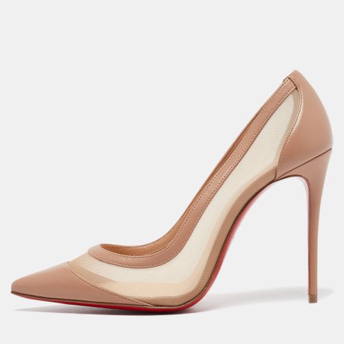 Mesh and Leather Pointed Toe Pumps Size 38.5 - Christian Louboutin - Modalova