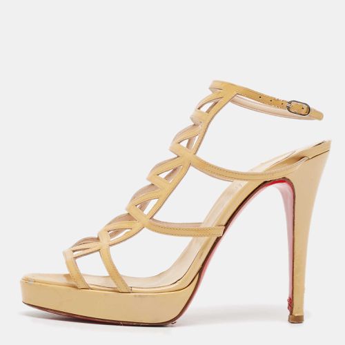 Patent Leather Cut Out Strappy Sandals Size 37.5 - Christian Louboutin - Modalova