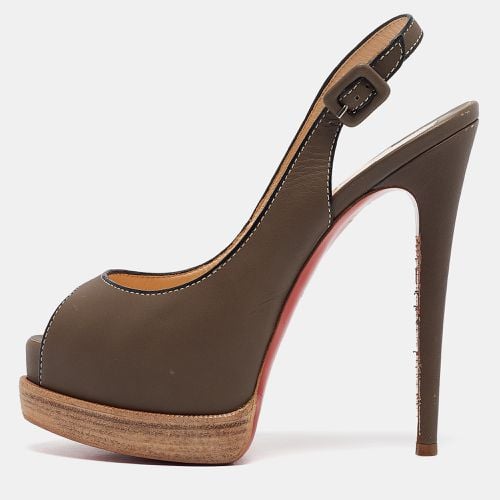 Leather Palais Royal Trepointe Slingback Pumps Size 36.5 - Christian Louboutin - Modalova