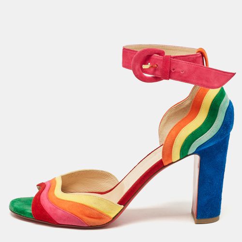 Suede Rainbow Ankle Strap Sandals Size 38 - Christian Louboutin - Modalova