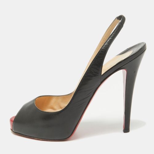 Leather Private Number Peep Toe Pumps Size 40 - Christian Louboutin - Modalova