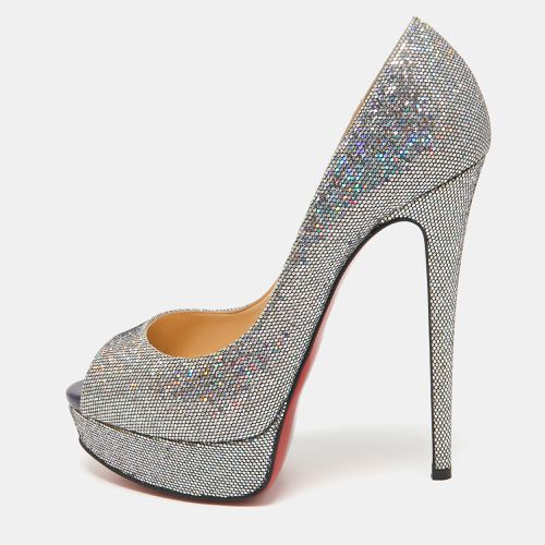 Glitter Lady Peep Peep Toe Pumps Size 37.5 - Christian Louboutin - Modalova