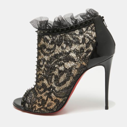 Lace and Patent Leather Juliettra Booties Size 38 - Christian Louboutin - Modalova