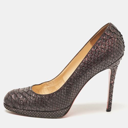 Python Leather New Simple Platform Pumps Size 40.5 - Christian Louboutin - Modalova