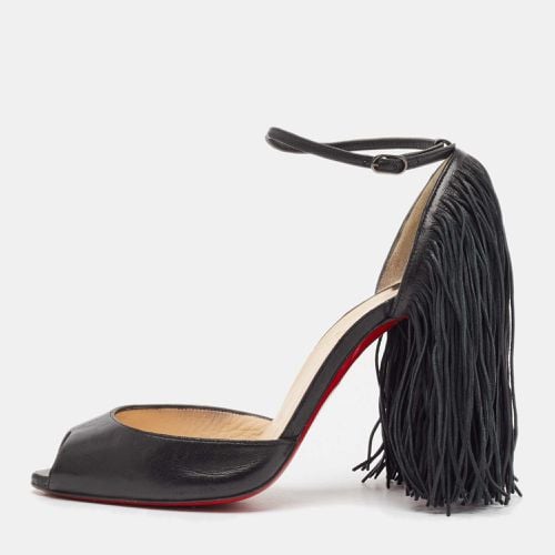 Leather Otrot Fringe Ankle-Strap Sandals Size 36.5 - Christian Louboutin - Modalova