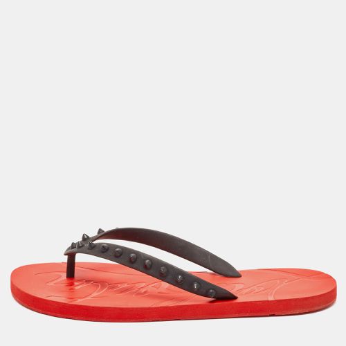 Red Rubber Loubi Flip Thong Flat Slides Size 41 - Christian Louboutin - Modalova