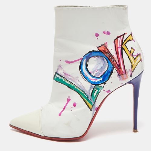 Leather and Patent Leather In Love Ankle Length Boots Size 37 - Christian Louboutin - Modalova