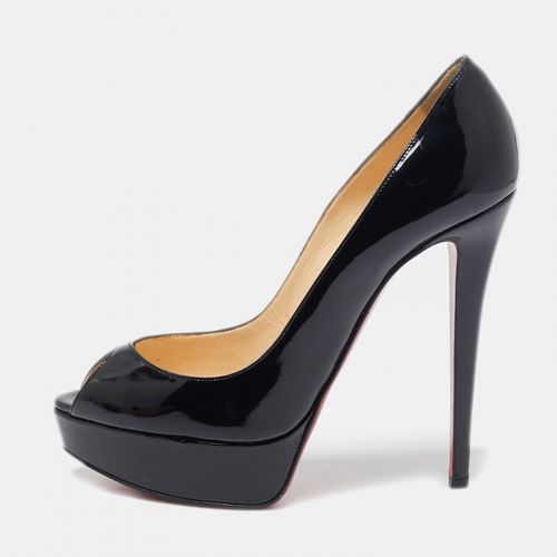 Patent Leather Lady Peep Toe Platform Pumps Size 39 - Christian Louboutin - Modalova