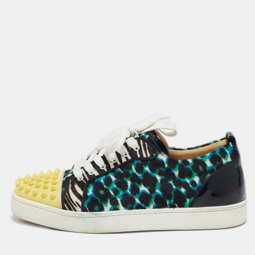 Glitter and Patent Leather Louis Junior Low Top Sneakers Size 39 - Christian Louboutin - Modalova