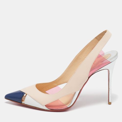 Tricolor Leather Air Chance Slingback Sandals Size 39.5 - Christian Louboutin - Modalova