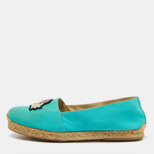 Turquoise Canvas Nanou Crest Espadrilles Size 40 - Christian Louboutin - Modalova