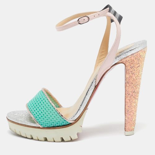 Mesh and Patent Leather Volumetric Sandals Size 37.5 - Christian Louboutin - Modalova