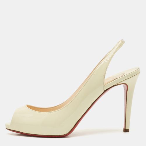 Light Patent Leather Flo Slingback Sandals Size 37.5 - Christian Louboutin - Modalova