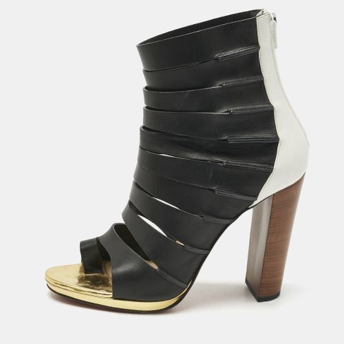 White Leather Decoupata Strappy Booties Size 37.5 - Christian Louboutin - Modalova