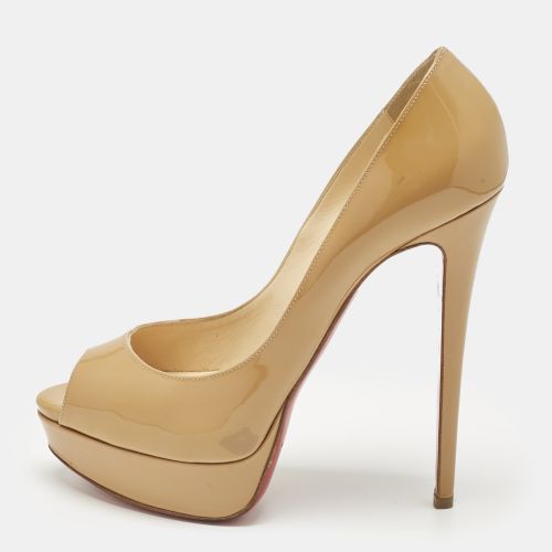 Patent Leather Very Prive Peep Toe Pumps Size 39 - Christian Louboutin - Modalova