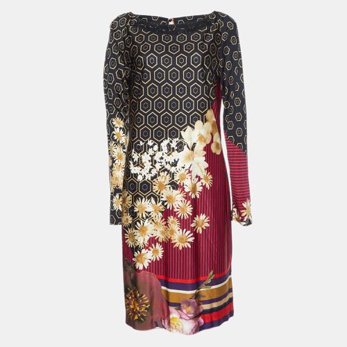 Printed Jersey Shift Dress L - Class by Roberto Cavalli - Modalova