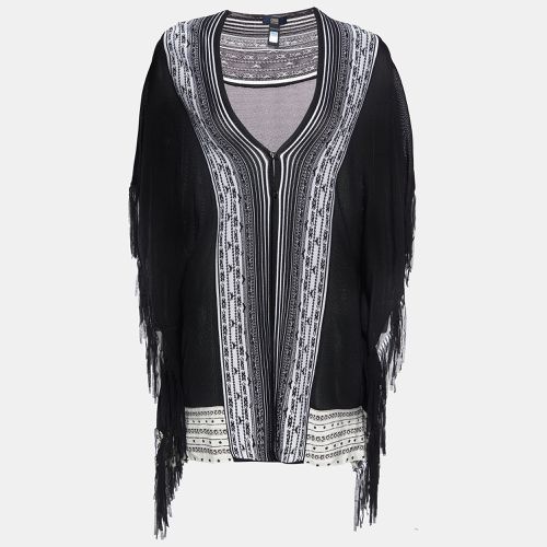 Knit Fringe Detail Cardigan M - Class by Roberto Cavalli - Modalova