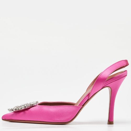 Satin Begum Slingback Pumps Size 37.5 - Amina Muaddi - Modalova