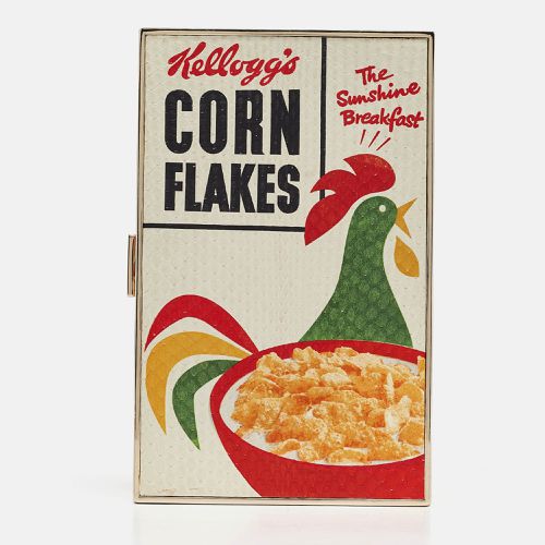 Snakeskin Corn Flakes Box Clutch - Anya Hindmarch - Modalova