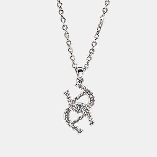 Logo Crystals Tone Necklace - Aigner - Modalova