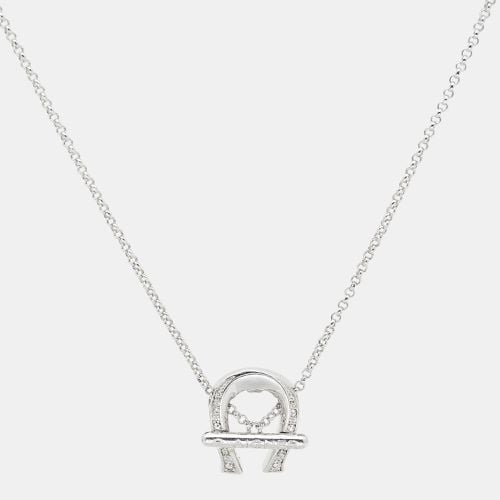 Logo Crystal Tone Necklace - Aigner - Modalova