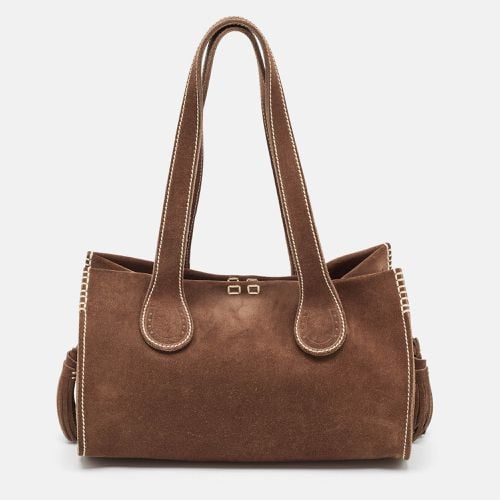 Aigner Brown Suede Tassel Tote - Aigner - Modalova