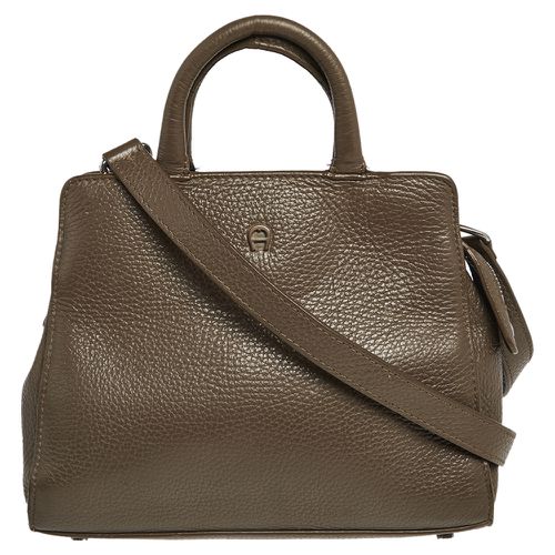 Dark Grained Leather Cybill Tote - Aigner - Modalova