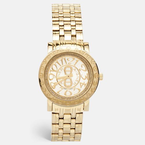 Champagne Plated Stainless Steel Cortina A26337 Women's Wristwatch 36 mm - Aigner - Modalova