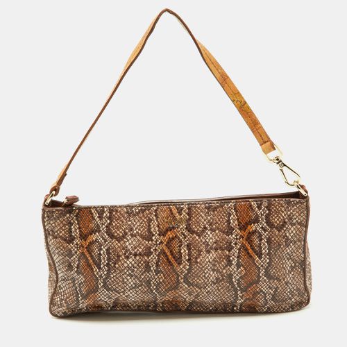 Python Embossed and Leather Zip Baguette Bag - Alviero Martini 1A Classe - Modalova