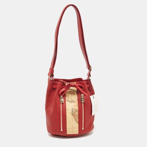 Dark Leather Small Geo Bucket Bag - Alviero Martini 1A Classe - Modalova