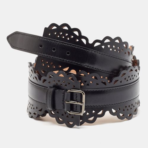 Laser Cut Leather Bustier Belt 75 CM - Alaia - Modalova