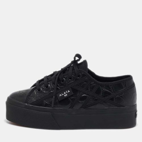 Croc Embossed Leather Superga Sneakers Size 38 - Alaia - Modalova