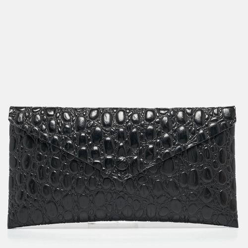 Croc Embossed Leather Envelope Clutch - Alaia - Modalova