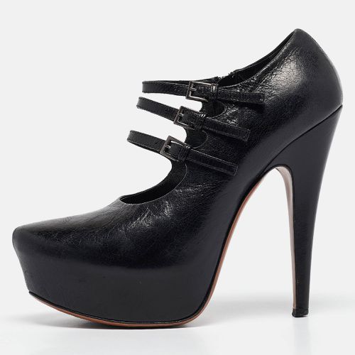 Leather Platform Mary Jane Pumps Size 38 - Alaia - Modalova