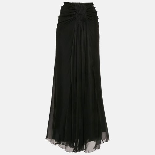 Silk Draped Detail Maxi Skirt M - Alberta Ferretti - Modalova