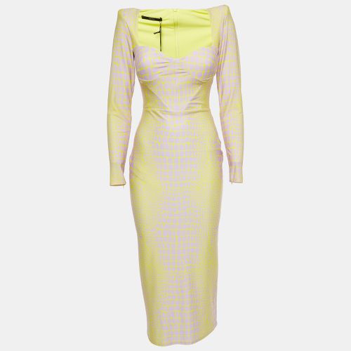 Lilac Croc Print Jersey Midi Dress L - Alex Perry - Modalova