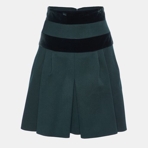 Dark Wool & Velvet Trim Mini Skirt M - Alexander McQueen - Modalova