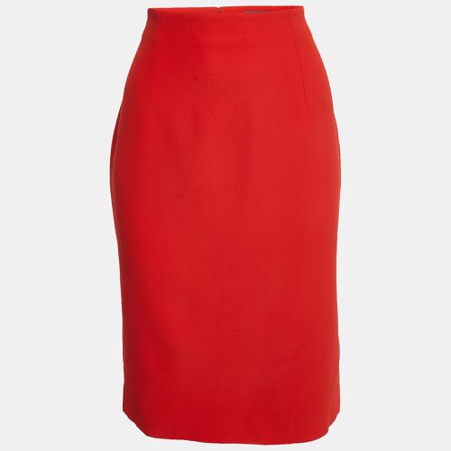 Orange Crepe Pencil Skirt L - Alexander McQueen - Modalova